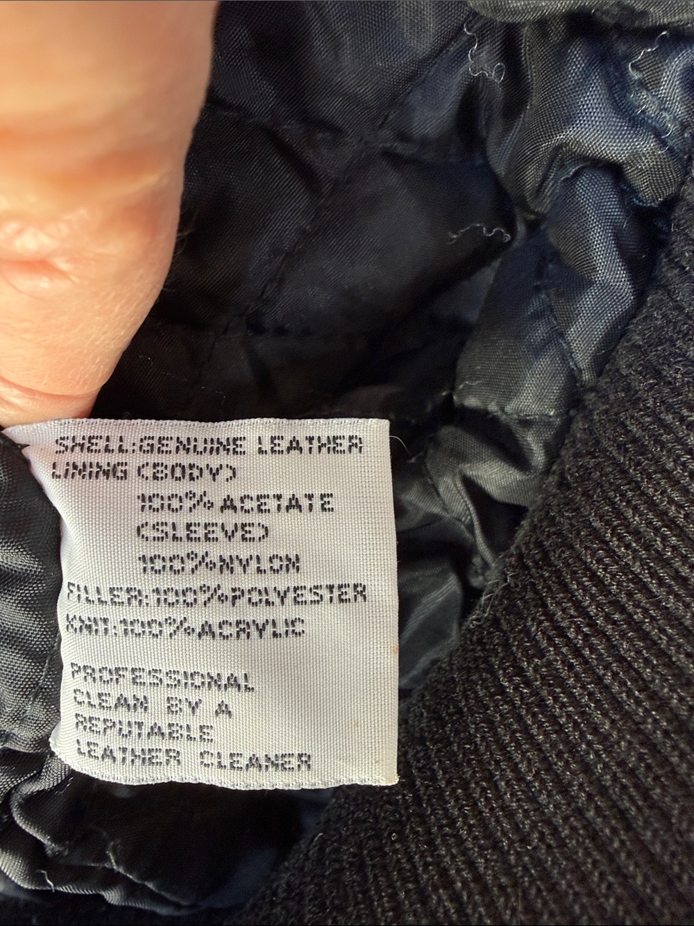 NEW ORDER Leather Bomber Jacket Distressed XL - Picture 5 of 9